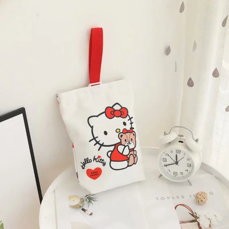 Sanrio Hello Kitty Раница на съвсем малък, чанта за съхранение, холщовая чанта с изображение на анимационни герой от Аниме, сгъваема пазарска чанта с думите, чанта за багаж, чанта за момичета