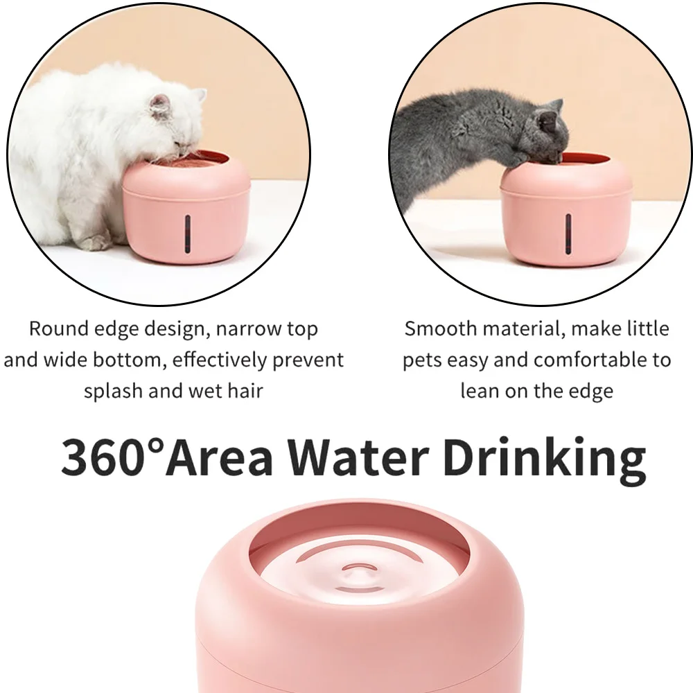 Чешма с течаща вода за хранене 2,5 л Пиенето за домашни котки, Автоматична пияч, чешма за питейна вода за домашни кучета и котки