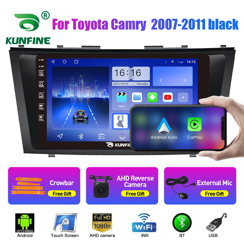 Автомобилното Радио, За Toyota Camry 2007-2011 2Din Android Восьмиядерный Кола Стерео DVD Плейър GPS Навигация Мултимедия Android Auto Carplay