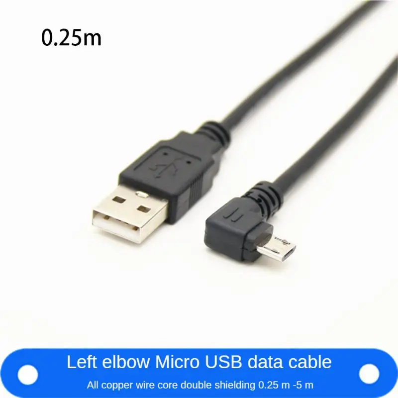 1/3шт Нагоре и Надолу, Наляво и Надясно Под Ъгъл 90 градуса Micro USB Включете към USB штекерному Конектора За Прехвърляне на данни Кабел 0.5 m 1 m за мобилен телефон