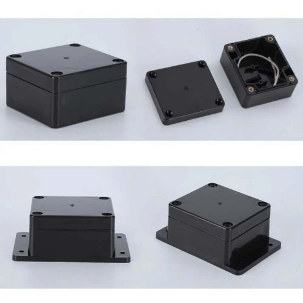 Корпус от ABS-пластмаса водоустойчив черен цвят, направен със собствените си ръце, трислоен кутия за електронни проекти, захранване за ел. уреди.