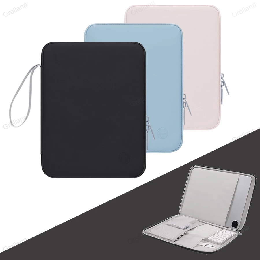 Чанта за таблет 9-11 см за iPad Pro 11 10,5 10,2 12,9 Калъф За Samsung Xiaomi Redmi Huawei Lenovo устойчив на удари PU Калъф Чанта