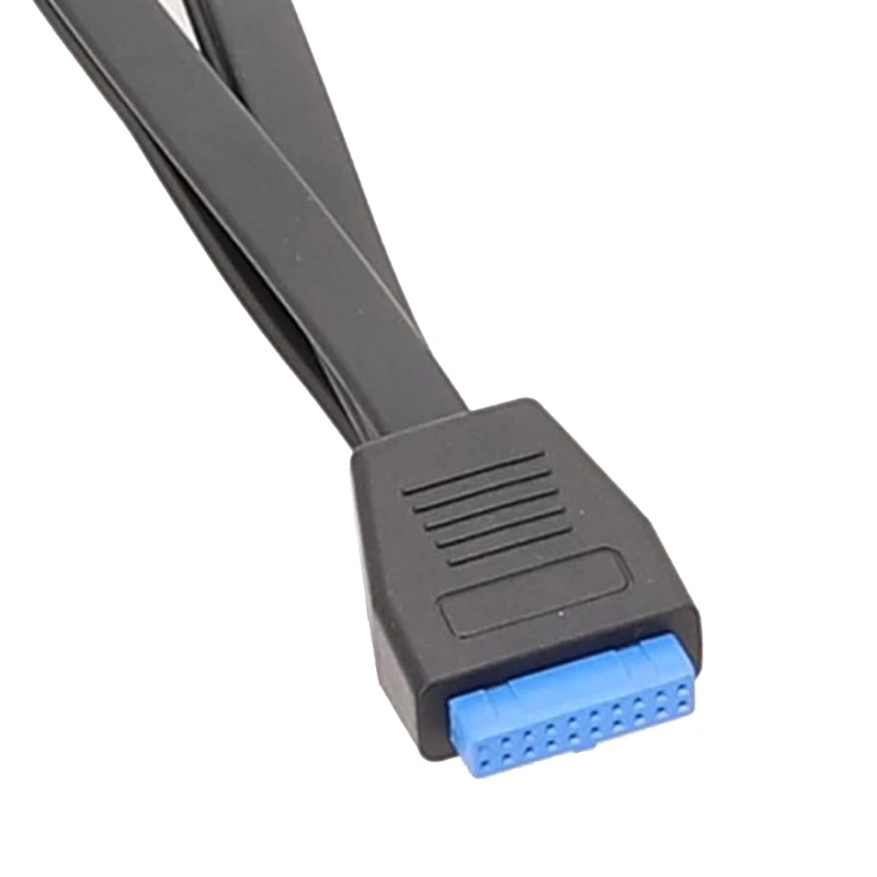 Дънната платка на компютъра Usb3.0, кабел за разширяване с 19-пинов порт, сплитер Pcie с 19-пинов конектор от 1 до 2