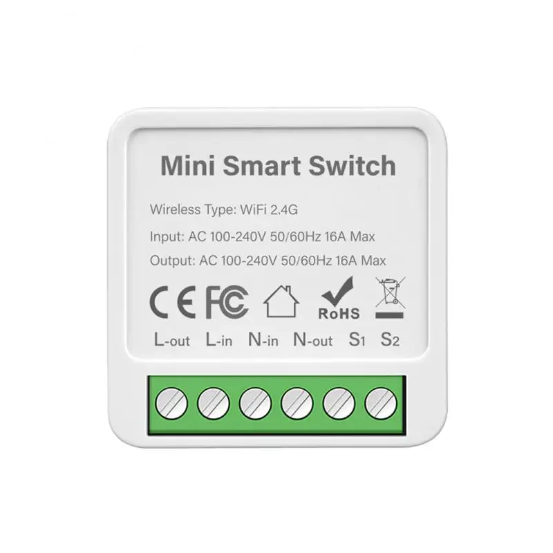 1 ~ 5ШТ Sasha 16A Wifi Mini Smart Switch Light 220V Поддържа 2-лентов модул за автоматизиране на времето за управление на Заявление за Алекса Home