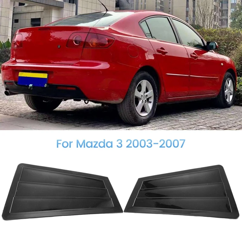 1 Чифт накладки на щори на задното стъкло на колата, Странични щори, Вентилационен люк, Дефлектор спойлер за Mazda 3 2003-2007 B